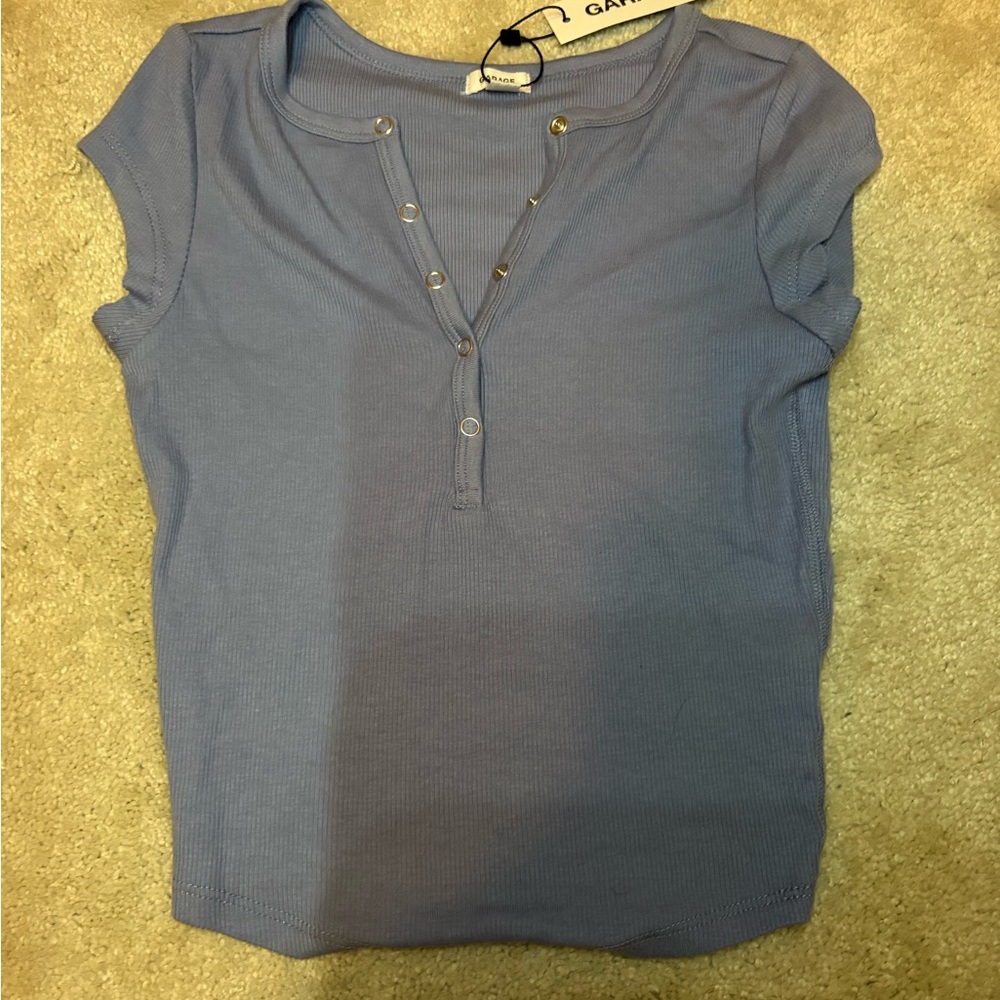Garage Henley Short Sleeve Top